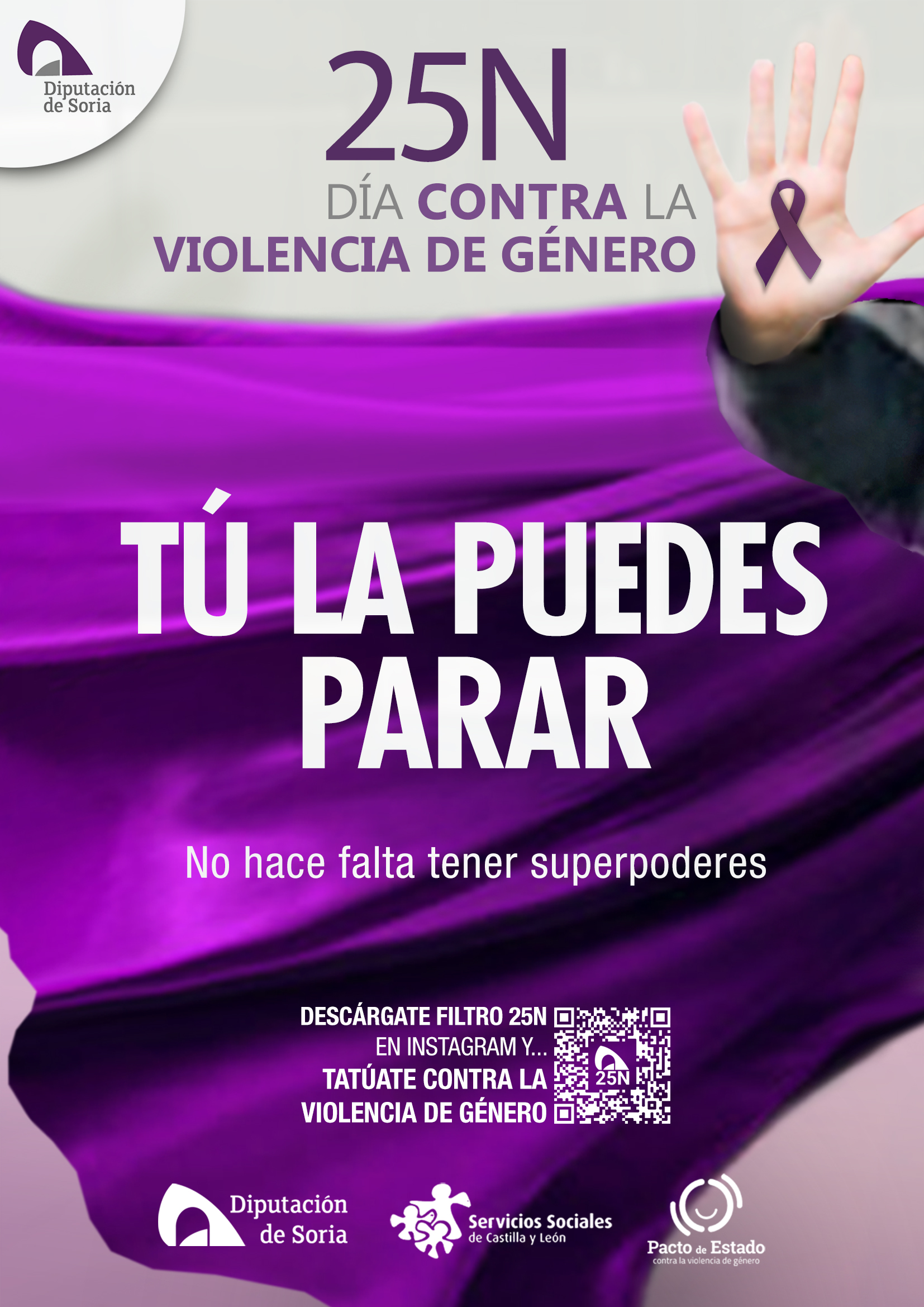 Diputación de Soria presenta la campaña Tú la puedes parar, el 25 de noviembre, Día Contra la Violencia de Género.